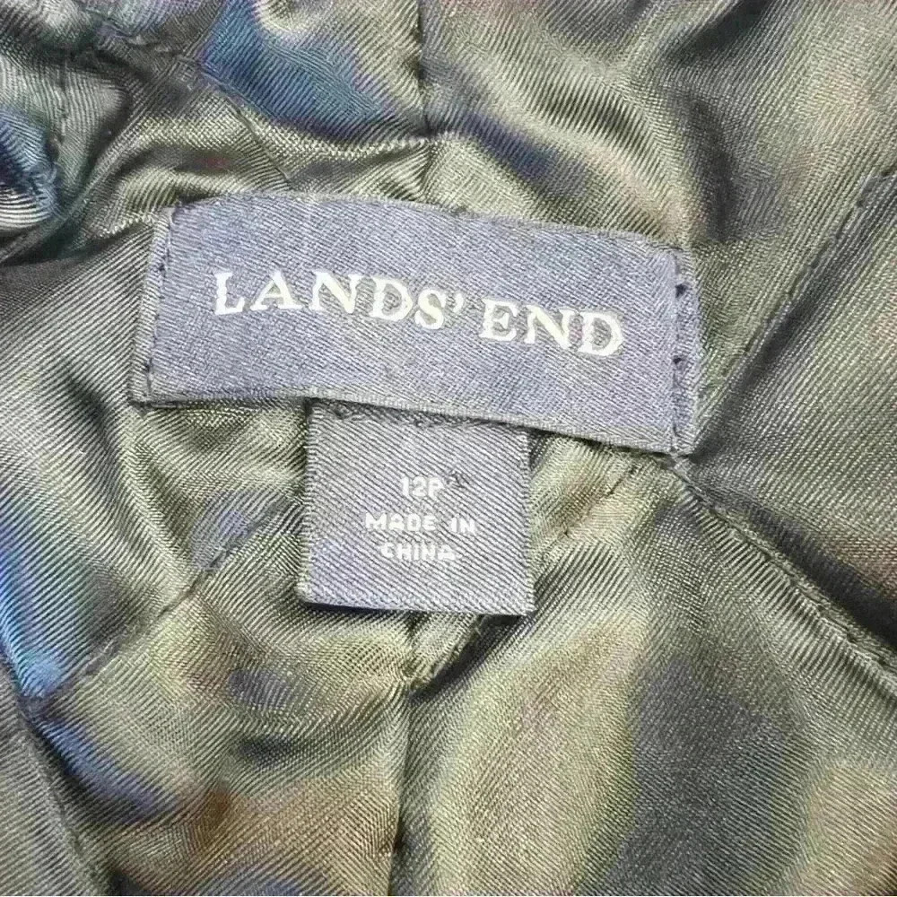 Vintage Lands End Thermolite Wool Pea Coat Size 12P - Picture 5 of 5